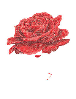 Кристальная (алмазная) мозаика ФРЕЯ ALPD-085 на подрамнике Красная роза 30 х 40 см
