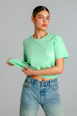 Арт. 3174 Футболка женская 44-52 (5 шт) Цвет:салатовый - Калинка фото 5