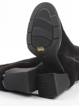 04-M3-9203 BLACK Ботильоны зимние женские (натуральная замша, натуральный мех)