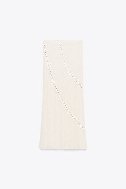 STUDDED LACE MIDI SKIRT - Zara фото 6