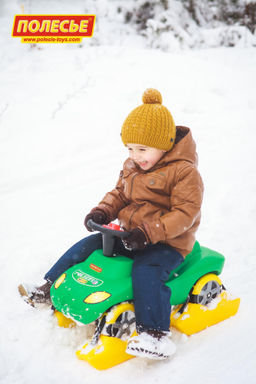 Снегоход каталка-автомобиль Полиция со звуковым сигналом - Полесье фото 8