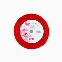 Лента атласная с тиснением Я тебя люблю, красная, 2 см х 22.5 м - Дарите счастье фото 2