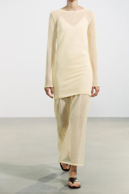 DOUBLE LAYER KNIT DRESS - Zara фото 2