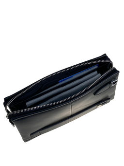 Клатч мужской из натуральной кожи, цвет черный