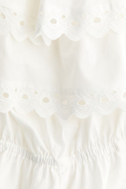 Mono corto off-the-shoulder con bordado ingl?s - H&m фото 4