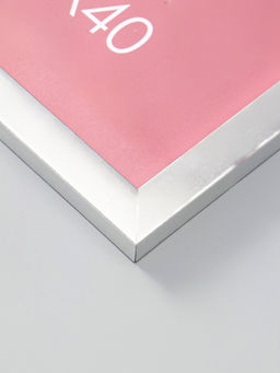 Фоторамка для фото 30×40 см Oframe, пластик, серебро, (пластиковый экран)