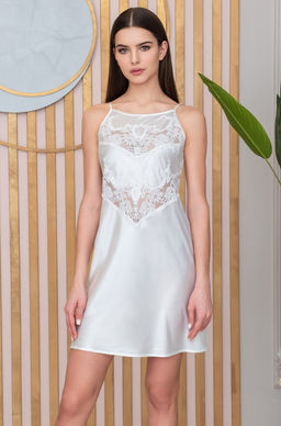ADELINA 4171 Короткая сорочка Mia-Amore на тонких бретелях