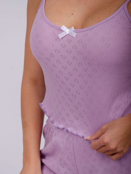 Пижама "Ажур 5" лаванда, рибана