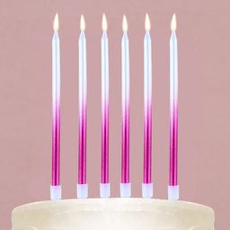 Цена за 2 шт. Свечи для торта Make a wish, 6 шт., 13×0.5 см