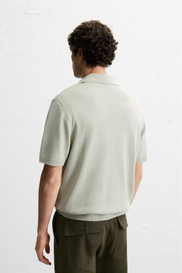 TEXTURED KNIT POLO SHIRT - Zara фото 3