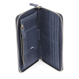 Портмоне/клатч муж Croco ПР-1303 натуральная кожа 2 отд, 8 карм, синий крейзи хорс (228) 250171  фото 3