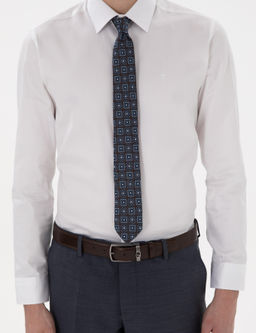 Beyaz Slim Fit Uzun Kollu Klasik G_mlek