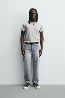 JEANS STRAIGHT FIT / Azul / Acero