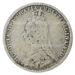 3 пенса 1889 года Великобритания