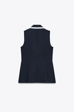 WAISTCOAT WITH CONTRAST TRIMS