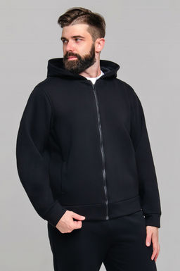 Арт. 69301 Толстовка мужская с начесом 50-58 (5 шт) Цвет:черный