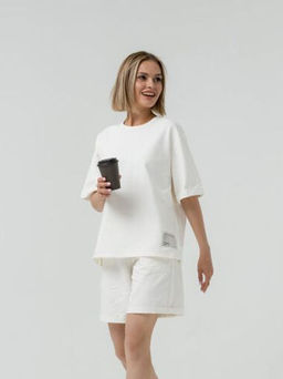 294 Костюм женский c шортами, молочный - Knitka wear фото 7