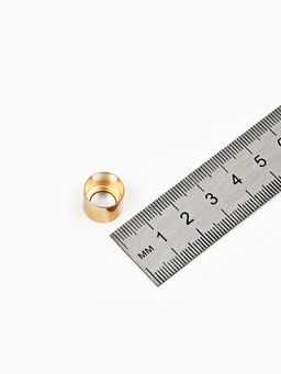 Замок-концевик магнитный, L=20 мм, d (внутренний)=12 мм, (набор 2 шт.), цвет золото