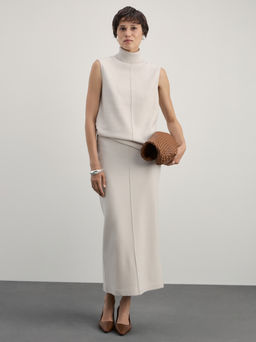 Топ с высоким воротником из хлопка / Zarina  фото 2