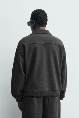 TEXTURED POLO SWEATSHIRT - Zara фото 11