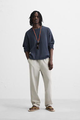 COTTON - LINEN TROUSERS - Zara фото 10