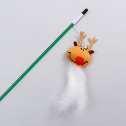Дразнилка-удочка для кошек с бубенчиком Олень, 40 см - Пижон фото 2