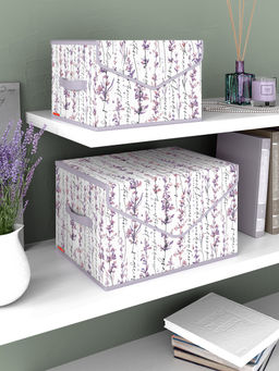 VAL HL-BOX-TS Короб стеллажный с крышкой, малый, 30*25*20 см, HERBARIUM LAVENDER, шт