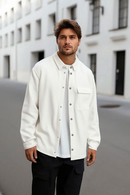TRENDYOL MAN Siyah Regular Fit Tek Cepli C?t C?t Kapamal? Orme Rahat Konforlu Esnek Kumas Gomlek TMNAW24GO00030