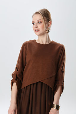 Платье NIKVA н740-25 кофе с молоком  фото 2