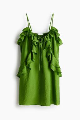 Vestido de tirantes con volantes decorativos