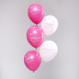 Воздушный шар латексный 12" «Мамочка, с днём рождения», пастель, цвет розовый, белый, 25 шт.