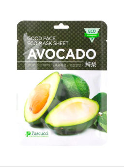 Good Face Eco Mask Sheet Avocado - Тканевая маска для лица с экстрактом Авокадо, 23 мл