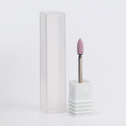 Цена за 2 шт. Фреза корундовая для маникюра «Конус скруглённый», средняя жёсткость, d=3×9 мм, в пластиковом футляре