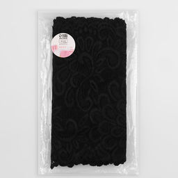 Кружевная эластичная ткань, 185 мм, 2.7±0.5 м, чёрная