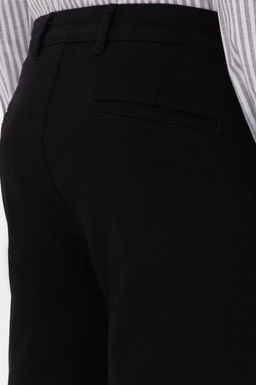 Erkek Siyah Slim Fit Kanvas Pantolon