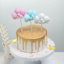 Цена за 5 шт. Топпер для торта Облачко, 17?9 см, цвет МИКС - Simaland фото 6