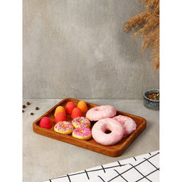 Блюдо - поднос деревянный для сервировки и подачи Adelica «Арно», 25×18×1.7 см, дуб