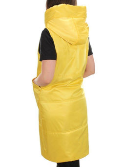 M006 YELLOW Жилет женский демисезонный (100 гр. синтепон) - Фабричный китай фото 4