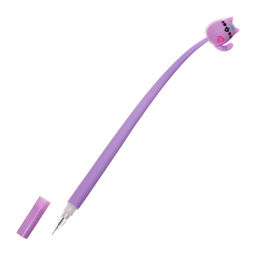 Цена за 48 шт. Ручка - прикол гелевая Котик, синий стержень, МИКС - Calligrata фото 4