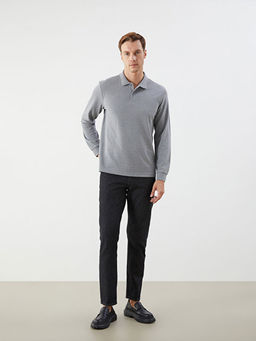 Polo Yaka Uzun Kollu Pike Erkek Ti??rt