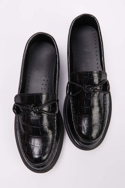 Siyah Fiyonklu Kad?n Loafer Ayakkab? TAKSS26LA00004