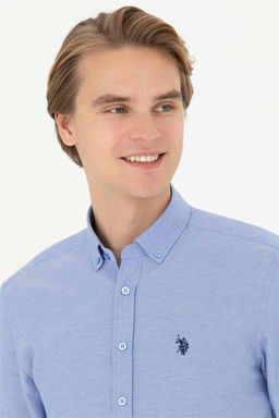 Мужская базовая рубашка Saks с длинным рукавом - U.s. polo assn фото 2