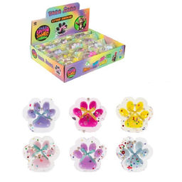 Крутой замес. Таба Лапа прозрачная 6,5*3см в асс., с посыпкой, в пак., кол., 12 шт в д/б. арт.Т26285