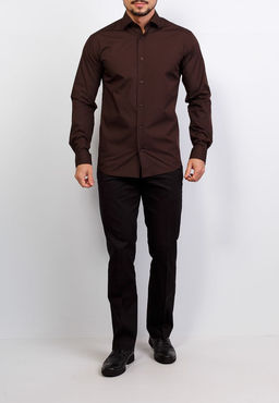 Сорочка мужская длинный рукав GREG 540/139/BR/Z