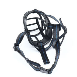 Намордник для собак №3 с трехсторонним ремешком, каучук, ДН 8 см, ОМ 28 см, чёрный - Пижон фото 3