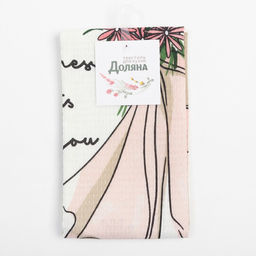 Полотенце Доляна Happiness 35х60 см, 100% хлопок, вафля 160 г/м2  фото 5