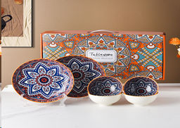 Салатник набор 4+2 штук 11,5х6 см / WY-28 /уп 10/ цветная коробка