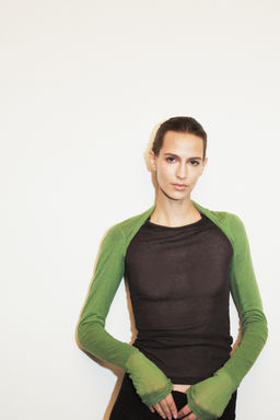 CAMISETA CROPPED SUPIMA® / Verde - Zara фото 4