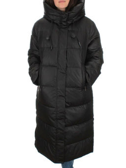 H-2202 BLACK Пальто зимнее женское (200 гр .холлофайбер) - Фабричный китай фото 2