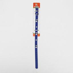 Ошейник Бантики и стразы,38 х 1,5 см, ОШ 27-33, синий - Пижон фото 5